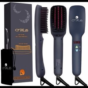 Ionic hair straightener brush